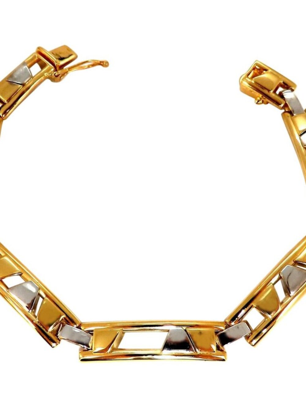 Men’s Kinetic Sliding Geometric Pattern Bracelet 14 Karat 12610*